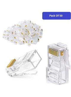 Buy Pack Of 50 CAT6 RJ45 Ethernet Network Cable Crimp Connectors in UAE