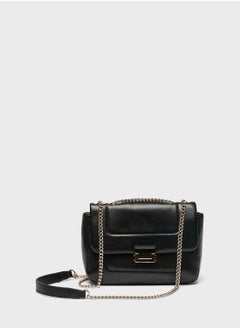 Buy Chain Detail Flap Over Crossbody in UAE