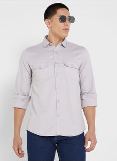 Buy Pure Cotton Casual Double Pocket Shirt in UAE