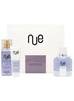 اشتري Nue Aurora Perfume Gift Set for Women Eau De Parfum 95ML + Body Mist 100ML + Body Lotion 100ML Ideal for Anniversary Birthday Valentines Day Gift في الامارات