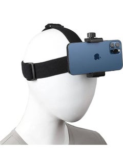 Buy Head-Mounted Mobile Phone Holder, First-Person View Video Outdoor Live Shooting Bracket,Head-Mounted Strap Phone Clip for iPhone Samsung Smartphones and GoPro Action Camera in Saudi Arabia
