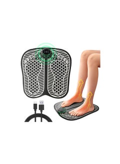 اشتري Electronic Feet Massagers, for Pain and Circulation, Foot Massager Electric Massage Mat Muscle Stimulatior Massage Mat, Folding Foot Spa and Massager 8 Modes 19 Intensities, USB Rechargeable في الامارات