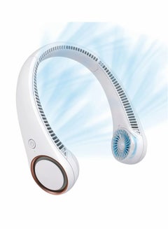 Buy Portable Neck Fan, Hands Free Bladeless Fan, Cooling Personal Fan, 3 Speeds Adjustment, Headphone Design, Rechargeable, USB Powered Neck Fan in UAE