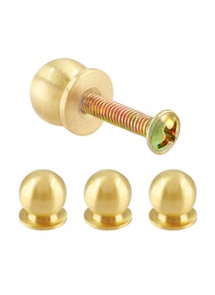 اشتري Solid Brass Cabinet Knobs Round Ball Gold Knobs for Dresser Drawer Modern Kitchen Hardware في السعودية