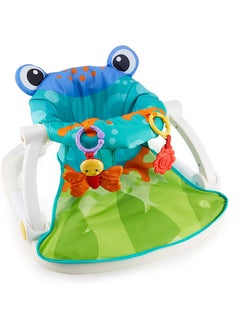 Buy Portable Baby Chair Sit-Me-Up Floor Seat with Bpa-Free Teether and crinkle-toy, Froggy Seat Pad in Saudi Arabia