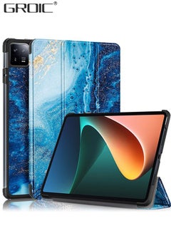 Buy Case for Xiaomi Pad 6 / Xiaomi Pad 6 Pro - Lightweight Slim Shell Standing Hard Back Cover with Auto Sleep, Emerald Marble,Xiaomi Pad 6 / 6 Pro Protective Cover in UAE