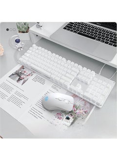 اشتري Retro Crystal Clear Mechanical Keyboard for Typing Xinghe White-warm white [black axis] + Mouse في السعودية