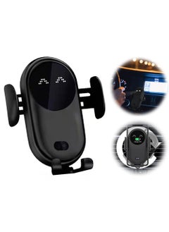 Buy Wireless Car Charger Smart Wireless Auto-Sensor Car Phone Holder Charger Car Phone Holder Mount Wireless Fast Charging Air Vent Car Phone Mount for Car Dashboard Windshield Air Vent in UAE