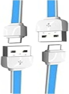 اشتري Ldnio Set Of 2 Pieces Of Xs-07C Type-C To Usb A Mobile Phone Fast Charging Data Cable 1M - Blue في مصر