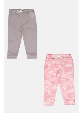 اشتري Toddlers Girl 2 Piece Camouflage Jogger Pants, Pink/Grey في الامارات