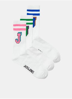 اشتري Pack of 3 - Single Jersey Tennis Crew Length Socks في السعودية