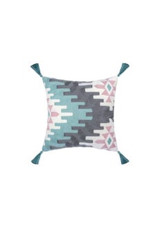 Buy 2 Piece Embroidered Cushion Cover (45X45 cm) without filler Multicolor in Saudi Arabia