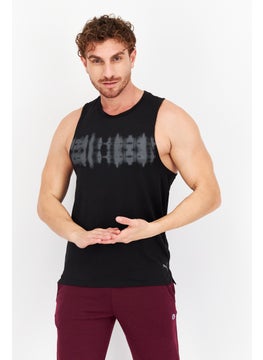 Buy Men Sportswear Fit Sleeveless Training T-Shirt, Black/Grey in UAE