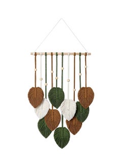 Buy Macrame feather Wall Hanging Boho Leaves Macrame Tapestry Wall Decor Handmade Green in Egypt