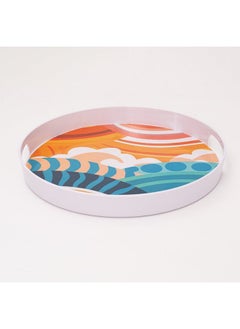 Buy Bright Designs Melamine Round Tray Set of 1 
  (D 38cm)AI in Egypt