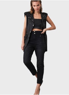 Buy High Waist Mom Jeans in Saudi Arabia