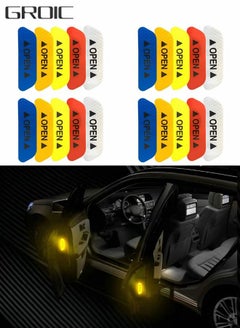 Buy 20 PCS/5 Set Car Door Stickers Universal Safety Warning Mark Open High Reflective Tape Car Motorcycle Accessories Exterior Bike Helmet Sticker in Saudi Arabia