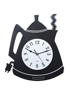 اشتري Shallow Plastic Teapot Shaped Kitchen Clock - Bd-clk-tp, Black في الامارات