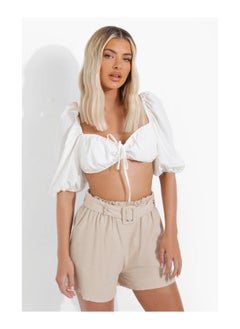 Buy Linen Belted Shorts in UAE