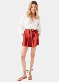 Buy Plain belted shorts in Egypt