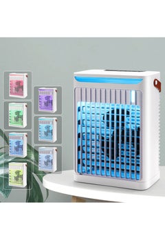 Buy USB Portable Air Cooler Fan Mini Air Cooler Fan Air Humidifier RGB Light with 5 Adjustable Speeds in Saudi Arabia