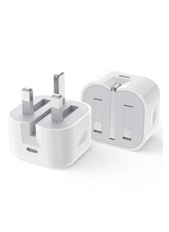 اشتري 20W Folding Mobile Phone Wall Charger for iPhone 14/13/12/11/X, 2 Pack في السعودية