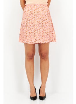 اشتري Women Floral Print Mini Skirt, Pink Ditsy في السعودية