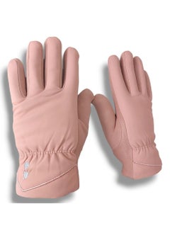 Buy A pair of women's winter gloves to keep warm, windproof, waterproof, touch screen, made of polyester and plush material. in Egypt