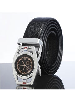 Buy 130CM Creative Casual Versatile Wear Resistant Leather Automatic Buckle Belt in UAE