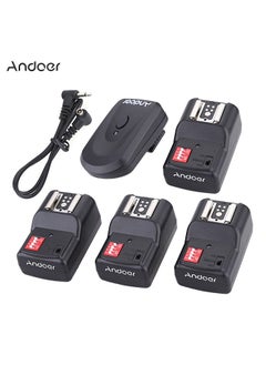 اشتري 16 Channel Wireless Remote Flash Trigger Set 1 Transmitter + 4 Receivers + 1 Sync Cord for Canon Nikon Pentax Olympus Sigma Sunpak Vivitar Neewer YOUNGNUO Speedlite في الامارات