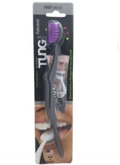 Buy Tung tongue cleaning brush, purple and black in Saudi Arabia