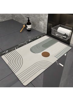 Buy Non Slip Bathroom Bath Mat Rug Diatomaceous Earth Quick Dry Water Absorbent in UAE