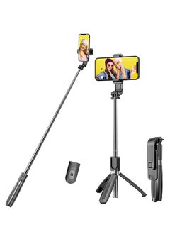 اشتري Portable Selfie Stick Tripod with Detachable Wireless Remote, 3 in 1 Extendable Selfie Stick Phone Holder for iPhone 13/12/12 Pro/12 Pro Max/11/11 Pro/X/XR/XS/8/7/6S, Android Smartphone في الامارات
