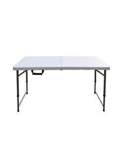 Buy Foldable Table Rectangular Portable Dining Camp Tables Indoor Outdoor Picnic Table Folding Portable Plastic Folding Table 120 * 60cm for 4-6 person Party/Picnic/Garden/Dining/Kitchen/Buffee/Restaurant in UAE