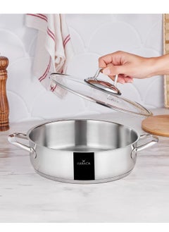 Buy Karaca Bianca Stainless Steel Casserole with Lid 26cm in UAE