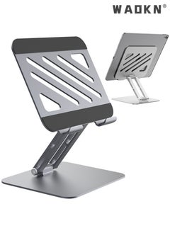 Buy Metal iPad Stand Foldable iPad Holder Angle Adjustable Desk Tablet Stand Holder for All L170XW148XH45(mm) Tablets iPad Pro iPad Air iPad Mini Galaxy Tab S8 Ultra Tab S7 Tab A8 Grey in UAE