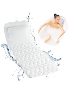 Buy Full Body Bath Pillow, Luxury Bathtub Pillow (14 Suction Cups) Bath Pillows for Tub Neck and Back Support, Adults Bathtub Cushion and Bath Tub Pillow Headrest, Great Back Support for Adults in UAE