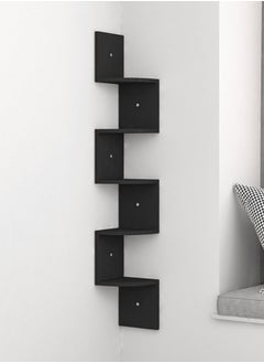 اشتري 5 Layer Wall Mount Corner Shelf Wood Display Storage Shelves for Home Office Decor في السعودية