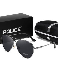 Buy Pilot Polarized Sunglasses with UV 400 Protection Metal Frame for Driving Gun frames in Saudi Arabia