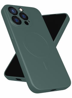 Buy Protective Phone Case for iPhone 13 Pro Compatible with MagSafe, Dark green in UAE