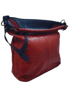 Buy TO 3007 LEATHER WOMEN’S TOP HANDLE BAG, SHOULDER BAG, CROSS BODY BAG WITH DETACHABLE STRAP, MODERN AND ELEGANT DESIGN, DIMENSIONS 34*32*15 CM RED A in Egypt