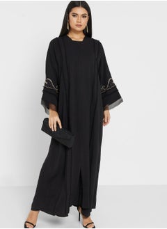 Buy Embellished Detail Abaya With Sheila in UAE