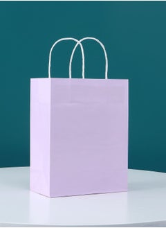 Buy COOLBABY 12 PCS/Bag Medium Gift Bags Kraft Paper Bags with Handles for Party Favors (21 x 27 x 11cm,purple) in Saudi Arabia