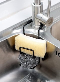 اشتري Sink Sink Sponge Holder, Faucet Rack Shower Tray, Kitchen and Bathroom Metal Organizer Hanging Fix Around Faucet(Set of 2) في السعودية