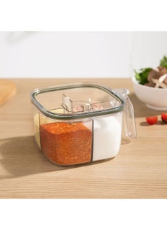 Buy Kitchen Essentials Multi-Grid Seasoning Box - 4x250 ml - Grey - 17.1x13.6x9.2 cm in UAE