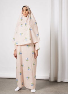 Buy Praying Dress With Floral Prints And Veil in Saudi Arabia