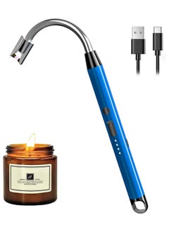 اشتري Candle Lighter Long Flexible Reusable Arc Lighter USB Rechargeable Windproof Flameless Lighter في السعودية