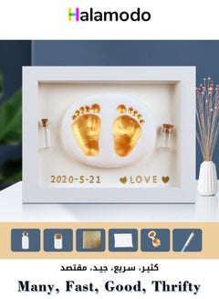 Buy Newborn Baby Hand And Foot Print Photo Frame Memory Gift Set For Impression Photo Keepsake in Saudi Arabia