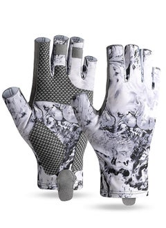 Buy Fishing Gloves, Fingerless Kayaking Gloves, Breathable Rowing Gloves,  Fisherman Gloves for Fishing, Cycling, Boating, Surfing, Hiking(White L) in Saudi Arabia