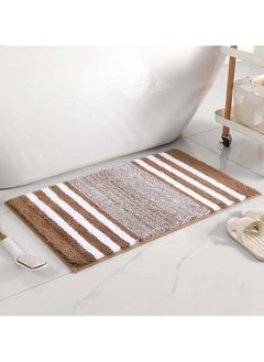 Buy Bathroom Rugs Bath Mat 50x80cm Non Slip Fluffy Soft Plush Microfiber Shower Carpet Rug Machine Washable Quick Dry Ultra Bath Mats for Tub Bathroom and Shower in UAE